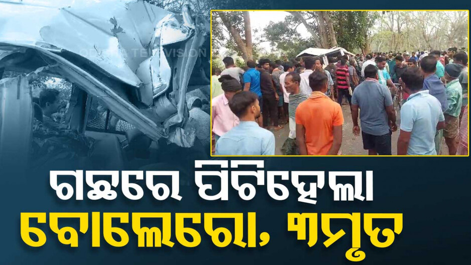 କଳାକାରଙ୍କୁ ନେଇ ଯାଉଥିବା ବୋଲେରୋ ଦୁର୍ଘଟଣାଗ୍ରସ୍ତ, ୩ମୃତ
