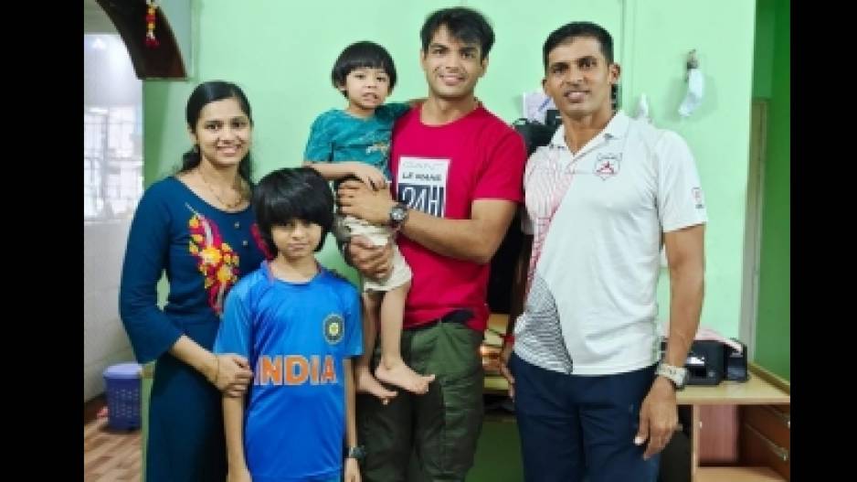 Neeraj Chopra With Naik's Family Neeraj Chopra With Naik's Family