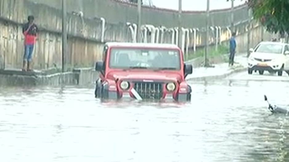 Flooded stretch near Iskcon temple in Bhubaneswar