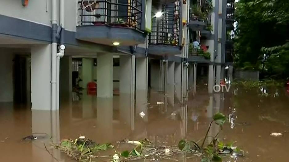 A waterlogged apartment in Bhubaneswar