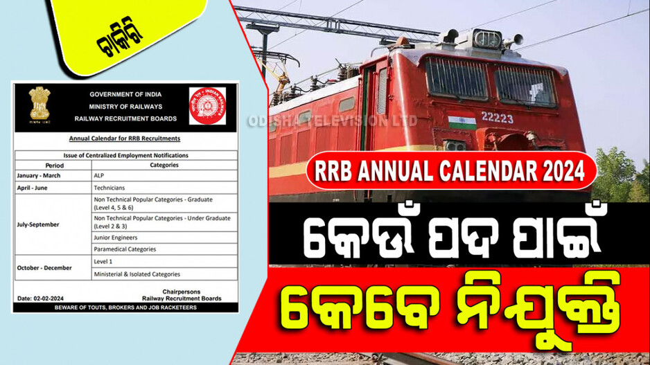 RRB Annual Calendar 2024: ରେଳବାଇରେ ଅନେକ ପଦବୀରେ ହେବ ଦମଦାର ନିଯୁକ୍ତି, ଜାଣନ୍ତୁ କେବେ ହେବ ଆରମ୍ଭ