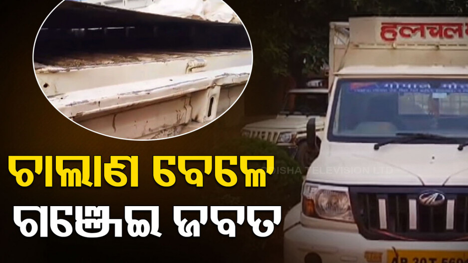 ଗଞ୍ଜେଇ ଚୋରା ଚାଲାଣ ବେଳେ ମାଡ଼ି ବସିଲା ପୋଲିସ, ଗାଡ଼ି ଛାଡ଼ି ଛୁ ମାରିଲା ଡ୍ରାଇଭର