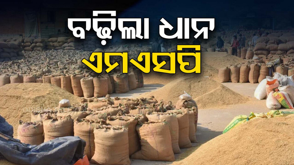 ବଢ଼ିଲା ଏମଏସପି; ଧାନ ଦର ୨୩୦୦ ହେଲା