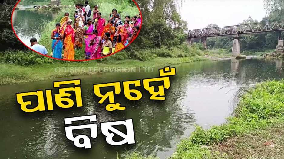 ନଦୀ ପାଣି ପାଲଟି ଯାଇଛି ବିଷ ! ଦୁର୍ଗନ୍ଧରେ ଫାଟି ପଡୁଛି ପରିବେଶ