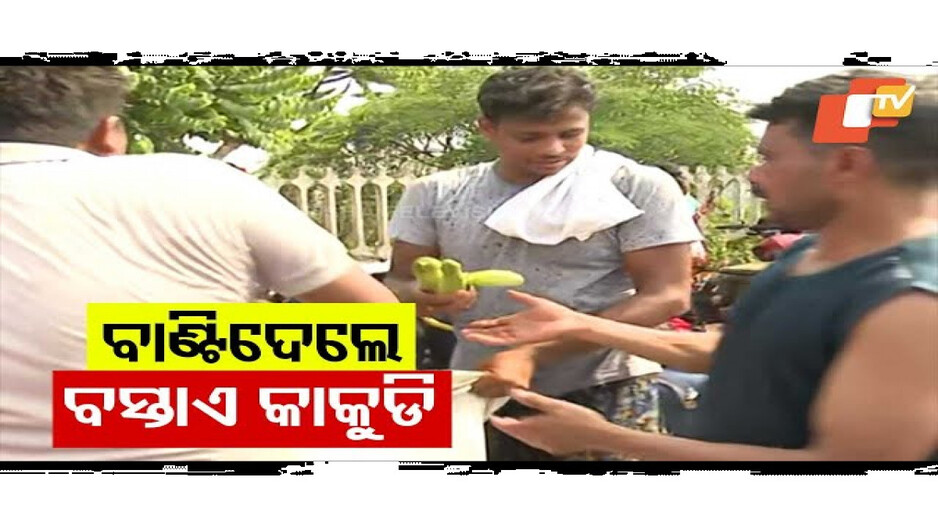 ବସ୍ତା ବସ୍ତା କାକୁଡି ବାଣ୍ଟିଦେଲେ କିଛି ଯୁବକ