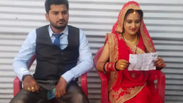 Bride appears for exam just after her wedding