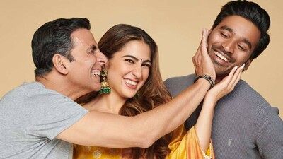 Akshay Kumar, Sara Ali Khan and Dhanush