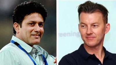 Anil-Kumble,-Brett-Lee