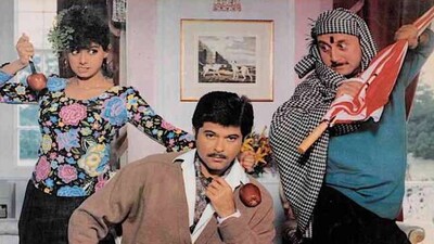 Anupam Kher, Sridevi and Anil Kapoor in Lamhe