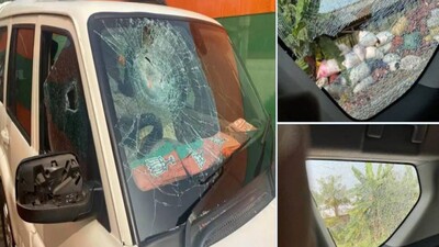 BJP convoy attacked