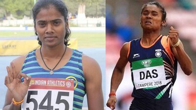 S Dhanalakshmi Breaks PT Usha's Record Beating Hima Das In 200m Semifinals