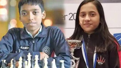 R.Praggnanandhaa and Divya Deshmukh