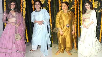 Ekta Kapoor's Diwali Bash- Karishma Tanna, Hina Khan, Mouni Roy, Anita Hassanandani,