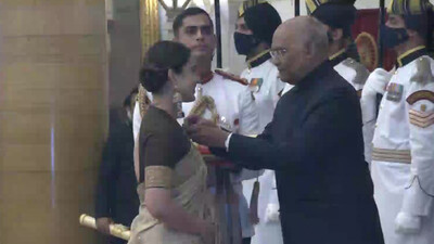 Bollywood's Day Out At Padma Awards: Kangana, Adnan Sami, Ekta Kapoor Honoured