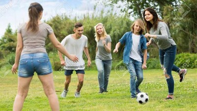 Girls-Playing-Football