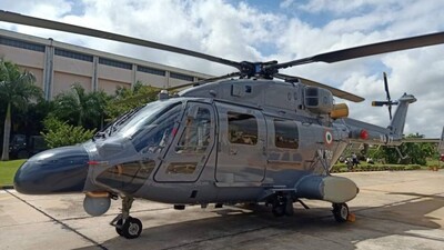 Navy Inducts 3 Indigenously-Built Advanced Light Helicopters ALH MK III