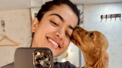 Rashmika Mandanna's Mumbai Diaries: From Visiting Clinic to Cuddling Aura (Watch)