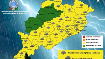 Weather  Update: IMD Predicts Heavy Rain In 5 Odisha Districts, Yellow Warning Issued