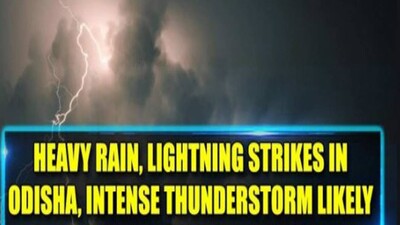 Lightning and low Pressure Forecast for Odisha