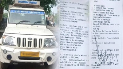 MV Act: Pick-Up Van Driver Fined Rs 28K for Invalid DL And Overloading