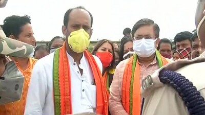 BJP Team Visits Kharasrota Drinking Water Project