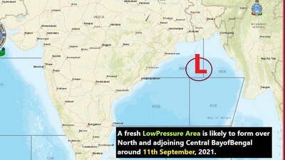 Another Low Pressure To Form Over Bay Of Bengal By September 11, Predicts IMD