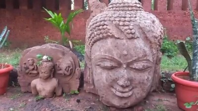 8th Century Buddha Idols Found From Baitarani River Bed In Odisha