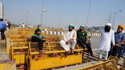 At Ghazipur Border