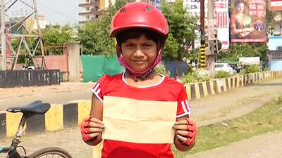 Little Girl Pedals To Odisha CM's Residence