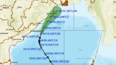  Deep Depression Remnant Of Cyclone Jawad To Weaken Into Depression