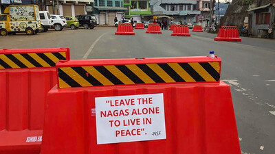 A deserted area during a 12-hour Nagaland bandh