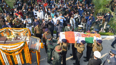 Funeral procession of CDS Rawat