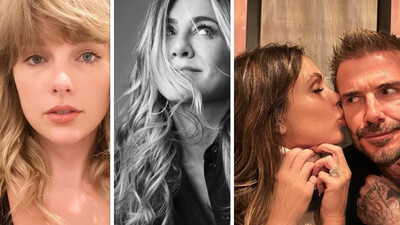 Taylor Swift, Jennifer Aniston, Victoria and David Beckham