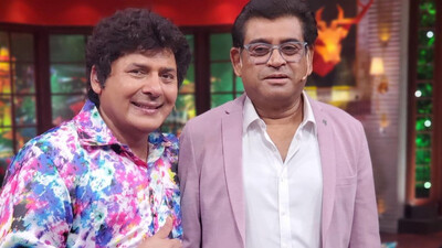 Amit Kumar and Sudesh Lehri in The Kapil Sharma Show