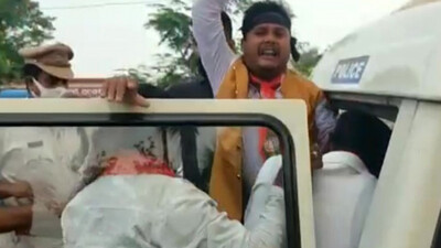 BJP Members Protest CM Naveen's Visit To Ganjam