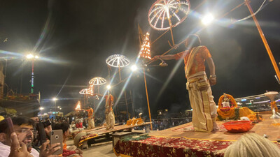 Ganga Aarti At Dashashwamedh Ghat