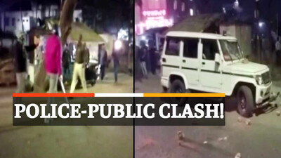 Mob Vandalises Police Van Mob Vandalises Police Van