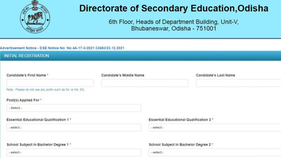 DSE Odisha Launches Online Application Process For 11403 Teacher Posts, Apply By Jan 31