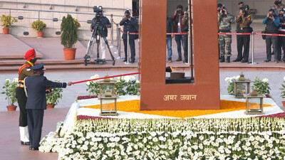 Amar Jawan Jyoti At India Gate Merged With National War Memorial Flame
