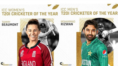 Rizwan And Beaumont Named ICC T20 Cricketers Of The Year
