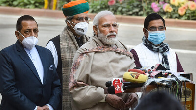 Prime Minister Narendra Modi addresses the nation ahead of the Budget Session 2022