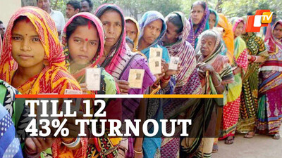 43% Turnout Till 12