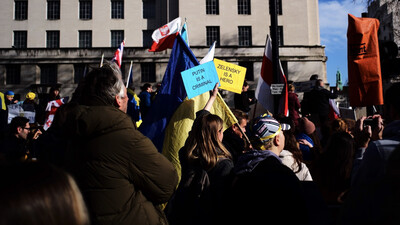 Anti-Russia Protests Held In UK In Support Of Ukraine