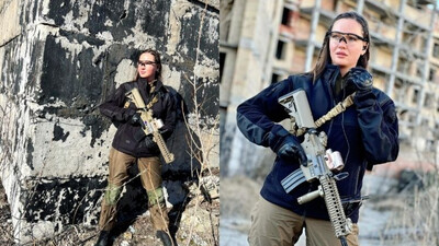 Ex-Miss Ukraine Takes Up Arms To Fight Off Russian Army