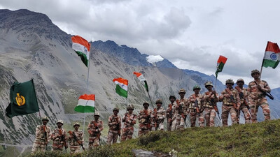 ITBP jawans celebrate I Day