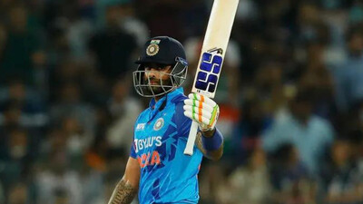 Suryakumar completed an 18-ball half-century