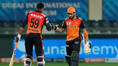 IPL 2020: Half Centuries Of Manish, Vijay Help SRH Win Over RR By 8 Wickets