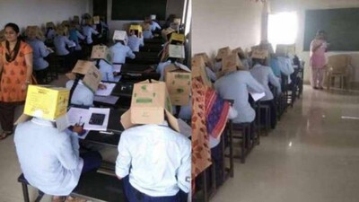 KARNATAKA-STUDENTS-WAERING-CARTON