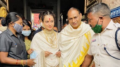 Kangana Ranaut visits Lord Jagannath Temple in Puri