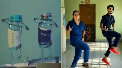 Dancing medicos in scrubs inspire cops to bat for vaccines